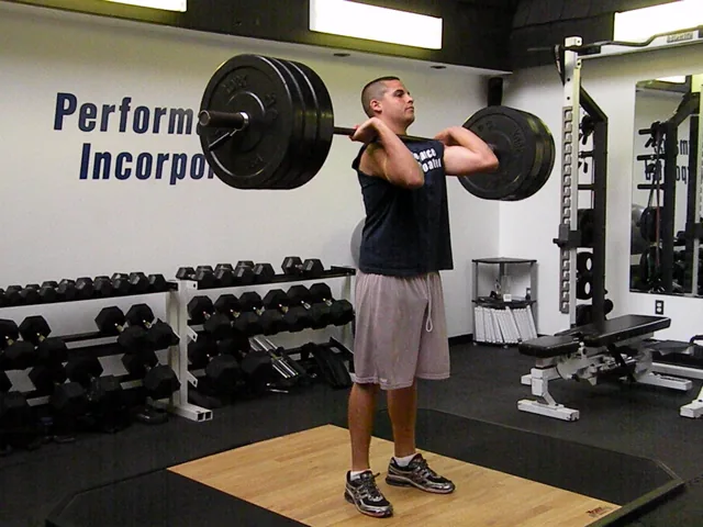 Client barbell clean at Performance Incorporated